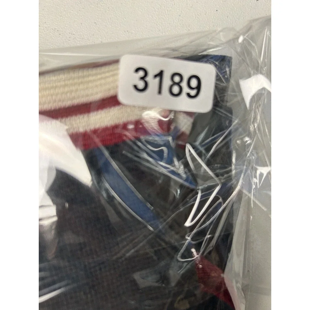 Eddie Bauer Mens Sweater Pullover Long Sleeve 1/4 Zip Red Blue Size XL CabinCore